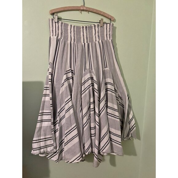 Philosophy Republic Clothing Women’s XL Striped Smocked Waist Flowy Midi Skirt B - Picture 2 of 11